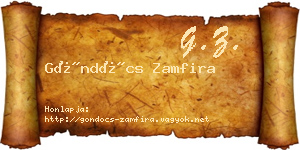 Göndöcs Zamfira névjegykártya